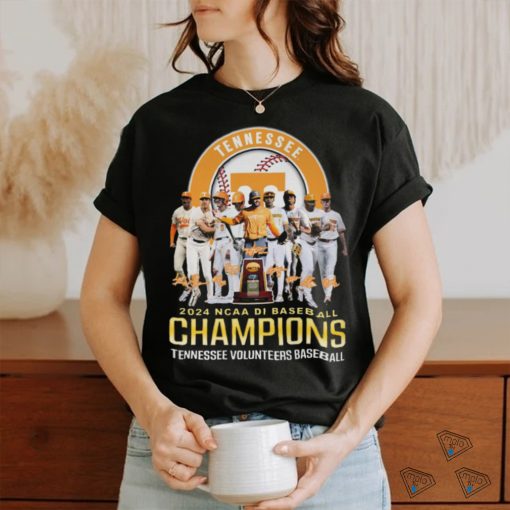 Tennessee Volunteers 2024 NCAA Baseball Champions Signature T Shirt