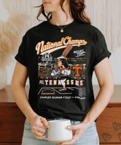 Tennessee Volunteers NCAA D1 2024 Baseball College World Series National Champion Smokey Rocky Top Charles Schwab Field Omaha T Shirt