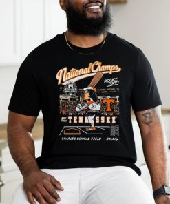 Tennessee Volunteers NCAA D1 2024 Baseball College World Series National Champion Smokey Rocky Top Charles Schwab Field Omaha T Shirt