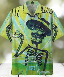 Tequila Mexicano Skeleton Art Camisa Tropical Aloha Hawaiian Shirts For Men For Women