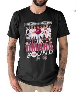 Texas A&M Aggies Baseball Omaha Bound signature shirt