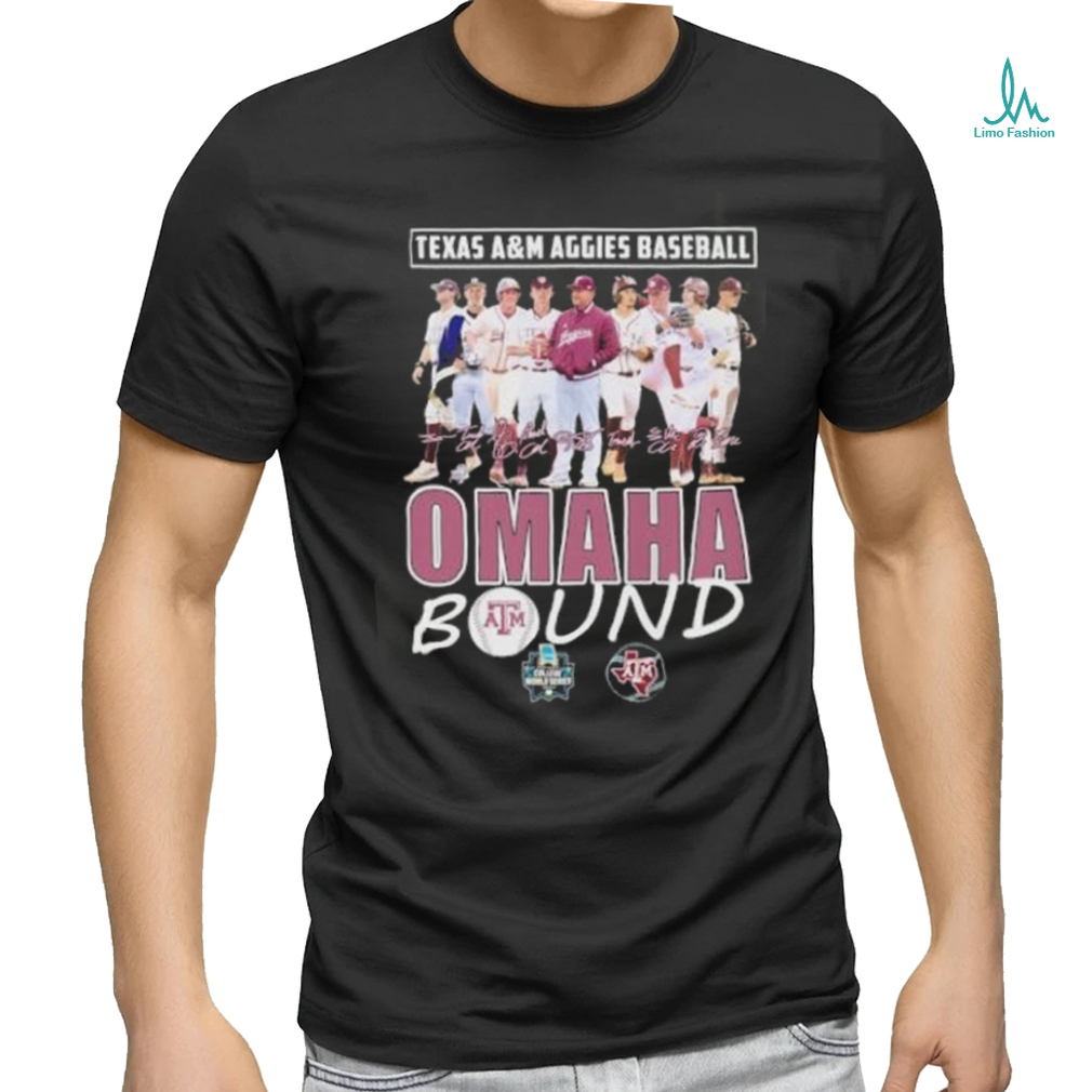 Texas A&M Aggies Baseball Team Omaha Bound Signatures shirt Texas A&M Aggies Baseball Team Omaha Bound Signatures shirt