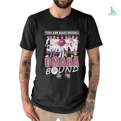 Texas A&M Aggies Baseball Team Omaha Bound Signatures  shirt