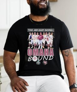 Texas A&M Aggies Baseball Team Omaha Bound Signatures shirt