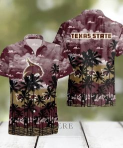 Texas State Bobcats Ncaa Summer Button Up Hawaiian Shirt For Mens Womens