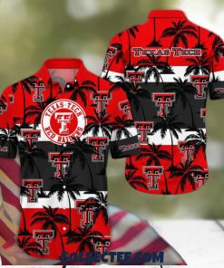 Texas Tech Red Raiders America Sunset Coconut Silhouette Hawaiian Shirt