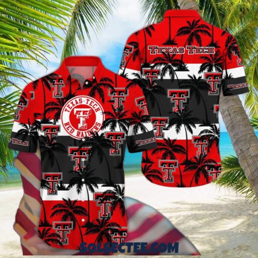 Texas Tech Red Raiders America Sunset Coconut Silhouette Hawaiian Shirt