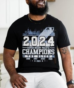 The Blues Skyline 2024 Super Rugby Pacific Champions shirt