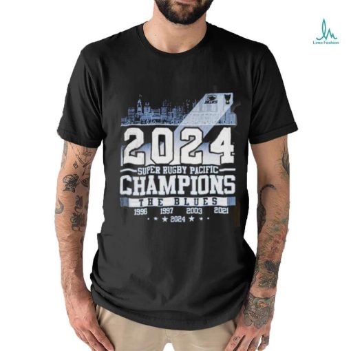 The Blues Skyline 2024 Super Rugby Pacific Champions shirt