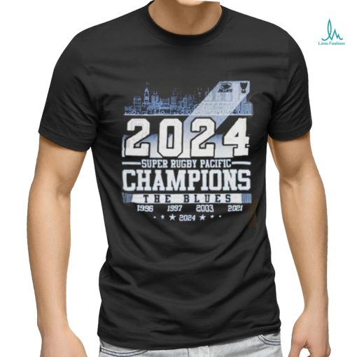 The Blues Skyline 2024 Super Rugby Pacific Champions shirt