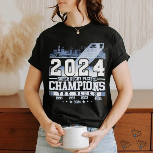 The Blues Skyline 2024 Super Rugby Pacific Champions shirt