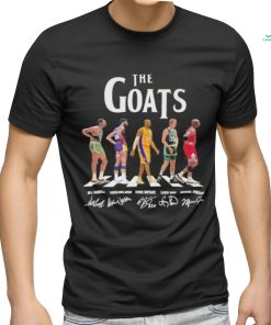 The Goats Players Basketball Abbey Russell Abdul Jabbar Bryant Bird And Jordan Signatures Shirt