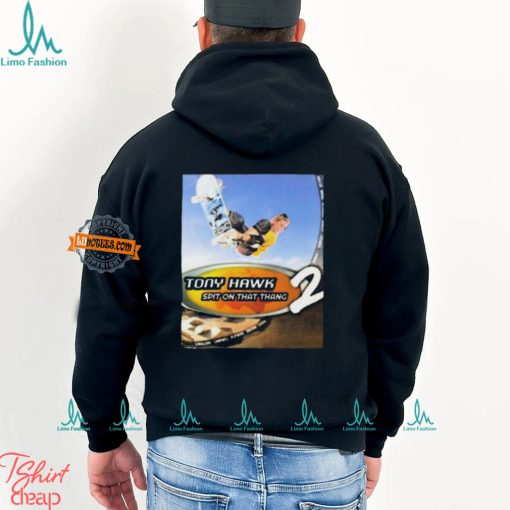 The Irony Closet Hawk Tuah Pro Skater Tony Hawk Spit On That Thang 2 Shirt
