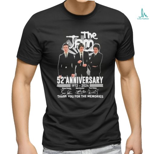 The Jam 52nd Anniversary 1972 2024 Thank You For The Memories T Shirt