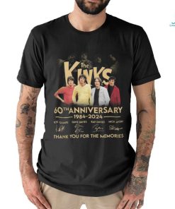 The Kinks 60th Anniversary 1984 2024 Thank You For The Memories T Shirt