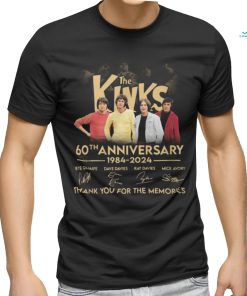 The Kinks 60th Anniversary 1984 2024 Thank You For The Memories T Shirt