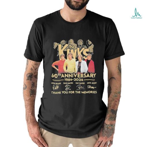 The Kinks Band 60th Anniversary 1984 2024 Thank You For The Memories Signatures Shirt