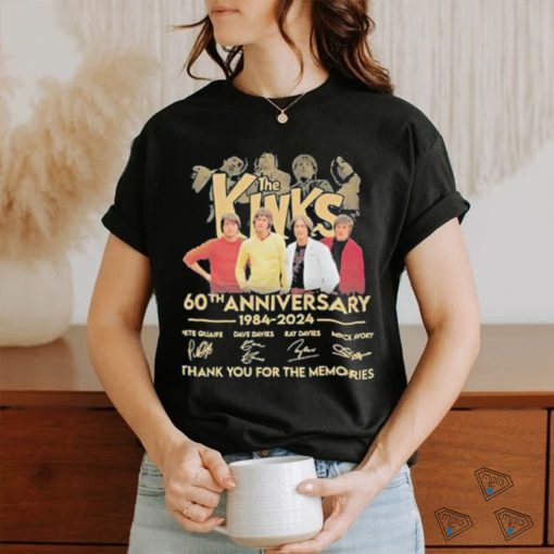 The Kinks Band 60th Anniversary 1984 2024 Thank You For The Memories Signatures Shirt