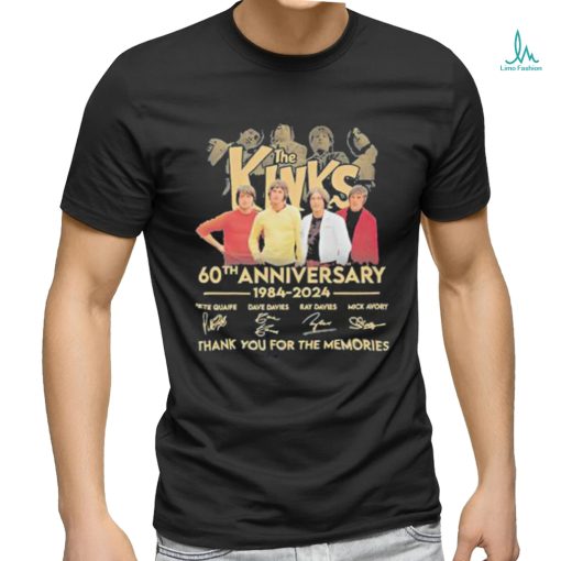 The Kinks Band 60th Anniversary 1984 2024 Thank You For The Memories Signatures Shirt