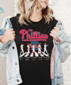 The Phillies Abbey Road Bryson Stott Bryce Harper Kyle Schwarber Alec Bohm and Nick Castellanos Signatures shirt