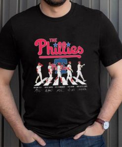 The Phillies Abbey Road Bryson Stott Bryce Harper Kyle Schwarber Alec Bohm and Nick Castellanos Signatures shirt