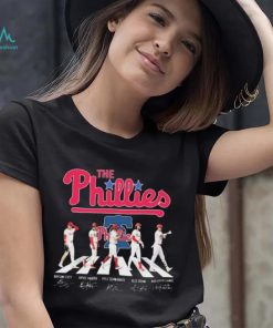 The Phillies Abbey Road Bryson Stott Bryce Harper Kyle Schwarber Alec Bohm and Nick Castellanos Signatures shirt
