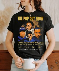 The Pop Out Show Thank You For The Memories Dr. Dre, Tyler The Creator, YG, Kendrick Lamar Signatures shirt