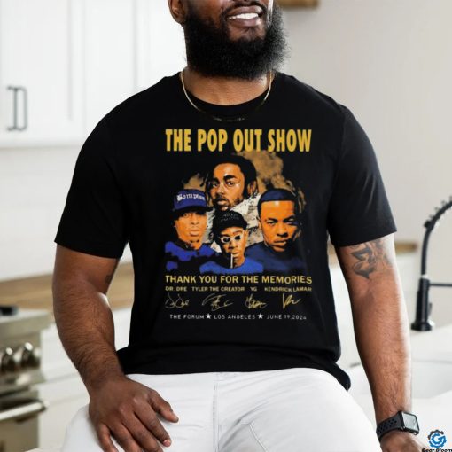 The Pop Out Show Thank You For The Memories Dr. Dre, Tyler The Creator, YG, Kendrick Lamar Signatures shirt