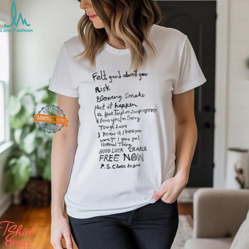 The Secret Of Us Tracklist Shirt