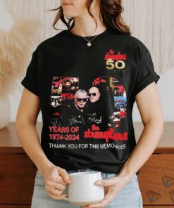 The Stranglers Fifty Years In Black 50 Years Of 1974 2024 Thank You For The Memories Signatures shirt