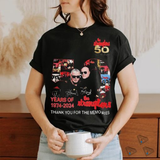 The Stranglers Fifty Years In Black 50 Years Of 1974 2024 Thank You For The Memories Signatures shirt