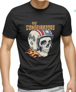 The conspirators slash a skull in helmet shirt