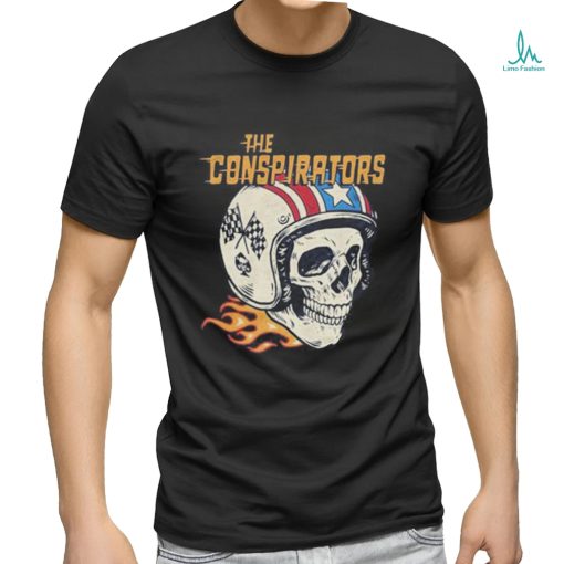 The conspirators slash a skull in helmet shirt