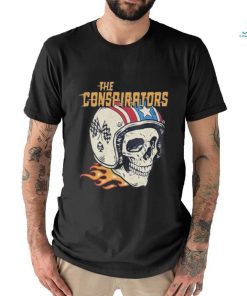 The conspirators slash a skull in helmet shirt