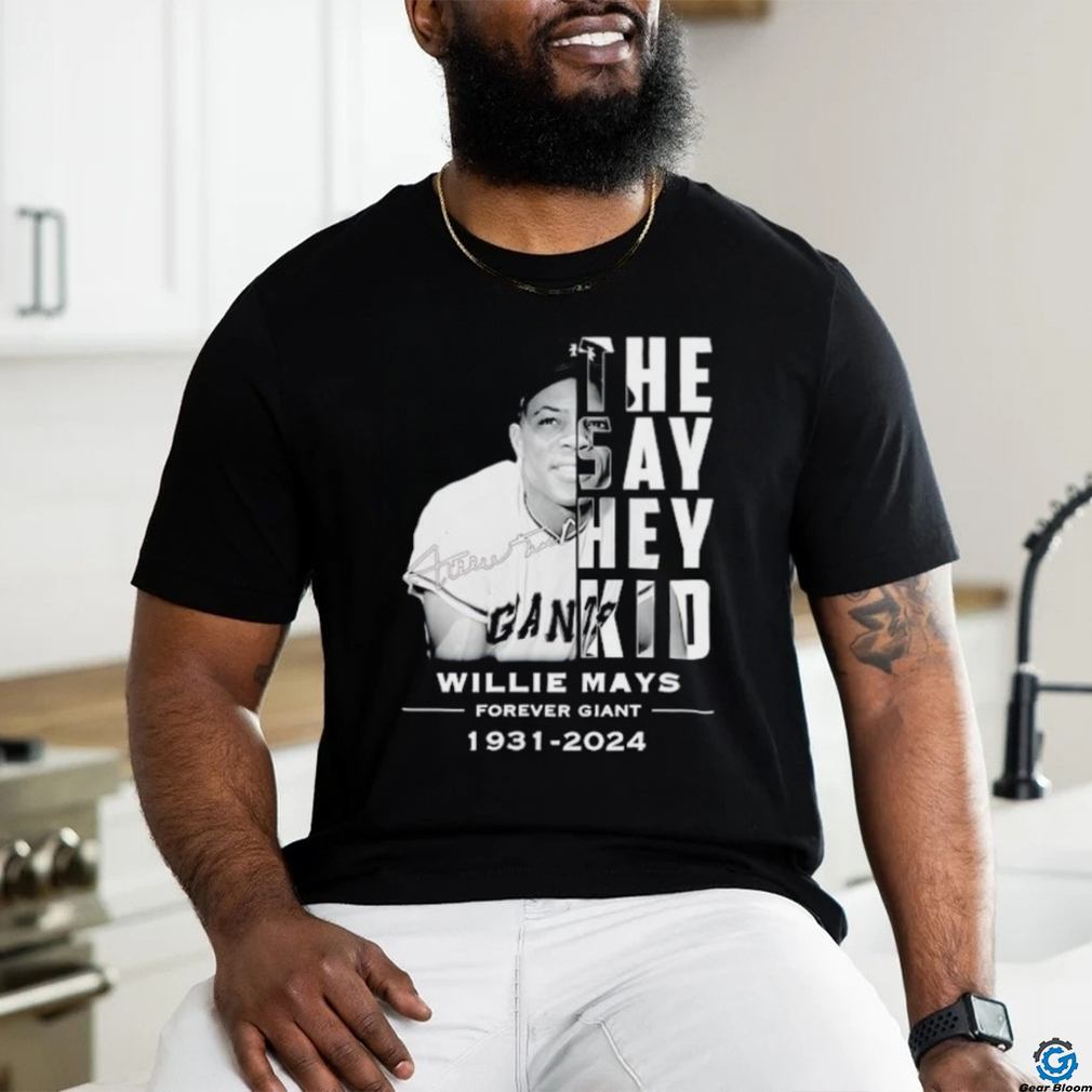 The say hey kid Willie Mays forever giant 1931 2024 signature shirt The say hey kid Willie Mays forever giant 1931 2024 signature shirt