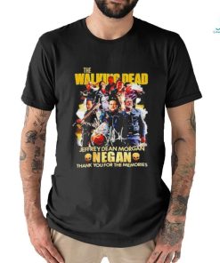 The walking dead Jeffrey Dean Morgan negan thank you for the memories signature shirt