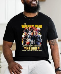 The walking dead Jeffrey Dean Morgan negan thank you for the memories signature shirt