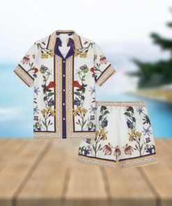 Tiki Party Holiday Hibiscus Floral Hawaiian Shirt And Short