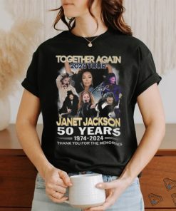 Together Again 2024 Tour Janet Jackson 50 Years 1974 2024 Thank You For The Memories T Shirt