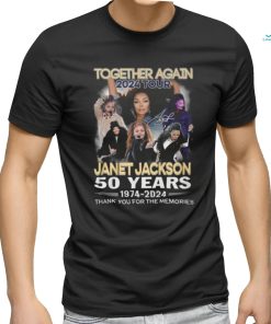 Together Again 2024 Tour Janet Jackson 50 Years 1974 2024 Thank You For The Memories T Shirt