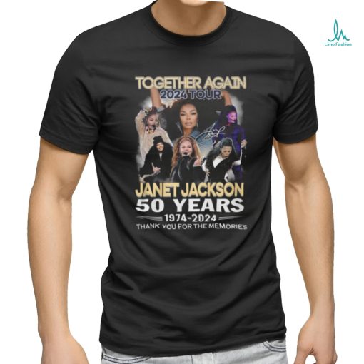 Together Again 2024 Tour Janet Jackson 50 Years 1974 2024 Thank You For The Memories T Shirt