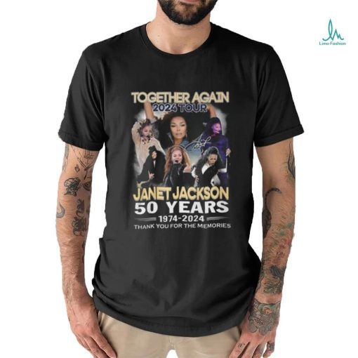 Together Again 2024 Tour Janet Jackson 50 Years 1974 2024 Thank You For The Memories T Shirt