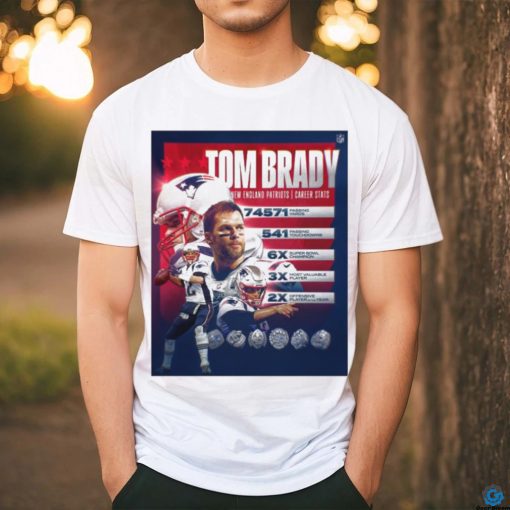 Tom Brady Hall Of Fame 74517 Passing Yards 741 Passing Touchdowns 6x Super Bowl Champions Shirt