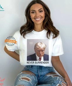 Tommy Robinson And Trump Mugshot Never Surrender Shirt