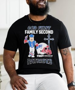 Top God First Family Second Then New England Patriots Shirt