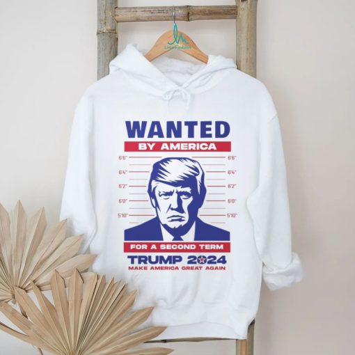 Trump 2024 WANTED poster   wanted for a second term   kiss cut sticker   waterbottle, journal, laptop   make a statement