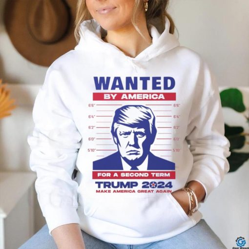 Trump 2024 WANTED poster   wanted for a second term   kiss cut sticker   waterbottle, journal, laptop   make a statement