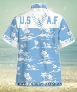 U.S. Air Force Ocean Blue Short Sleeve Hawaiian Shirt