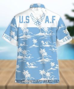 U.S. Air Force Ocean Blue Short Sleeve Hawaiian Shirt