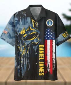 U.S. Air Force Veterans Punisher Skull Custom Hawaiian Shirt